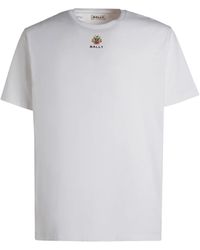 Bally - Logo-Embroidered Crew-Neck T-Shirt - Lyst