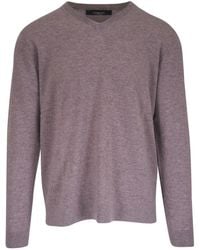Kinross Cashmere - V-Neck Sweater - Lyst