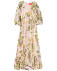 La DoubleJ - Floral-Print Ruffled Dress - Lyst