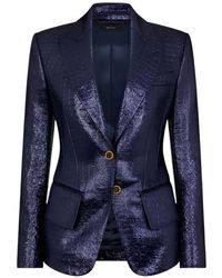 Tom Ford - Blazer mit Kroko-Effekt - Lyst