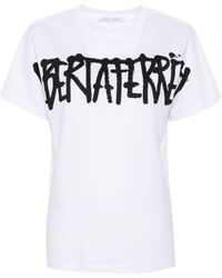 Alberta Ferretti - Camiseta con logo estampado - Lyst
