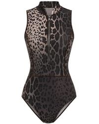 Cynthia Rowley - Carve Leopard-Print Swimsuit - Lyst