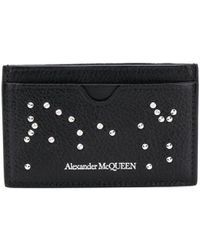 Alexander McQueen - Porte-cartes en cuir à ornements en cristal - Lyst