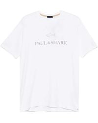 Paul & Shark - Camiseta de algodón con logo estampado - Lyst