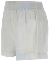 MC2 Saint Barth - St. Tropez-Print Ramie Shorts - Lyst