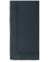 Emporio Armani - Modal-Blend Scarf With Jacquard Logo Signature Capsule - Lyst