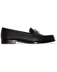 Ferragamo - Black Leather Polo Leather Loafers - Lyst