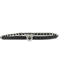 Pinko - Love Birds Rhinestone-Embellished Leather Belt - Lyst
