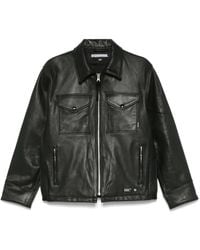 Neighborhood Single Leather Jacket in Black for Men | Lyst