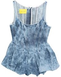 Marques'Almeida - Pleated Acid Wash Top - Lyst