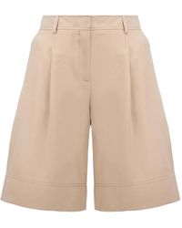 BOSS - Pleated Shorts - Lyst