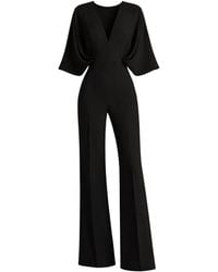 Gemy Maalouf - V-Neck Cape-Sleeve Jumpsuit - Lyst