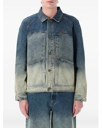 Dime - Jeansjacke Mit Logo-Stickerei - Lyst