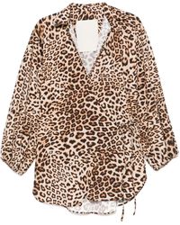 A PAPER KID - Leopard-Print Mini Dress - Lyst