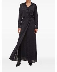 Pinko - Patterned Wrap Maxi Dress - Lyst