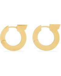 Ferragamo - Gravierte Ohrringe mit Logo - Lyst