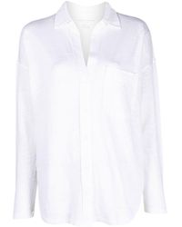 Majestic Filatures - Camisa de manga larga con cuello en V - Lyst