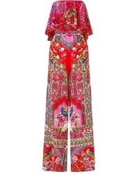 CAMILLA - Strapless Frill Jumpsuit - Lyst