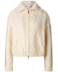 Bogner - Lotta Cable-Knit Striped Cardigan - Lyst