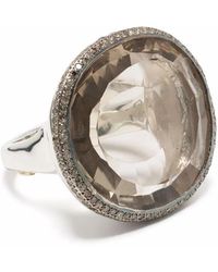 Rosa Maria - Ring Verfraaid Met Diamant En Topaas - Lyst