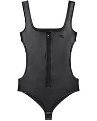 Courreges - Body Con Aberturas Y Efecto De Cuero - Lyst
