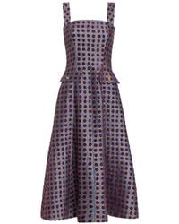Markarian - Robe Mi-Longue Birdie À Fleurs En Jacquard - Lyst