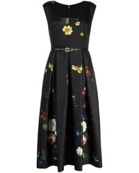Elie Saab - Floral A-line Silk Dress - Lyst
