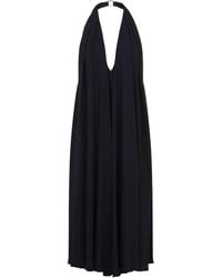 Jacquemus - Norma Draped Open-Back Crepe Maxi Dress - Lyst