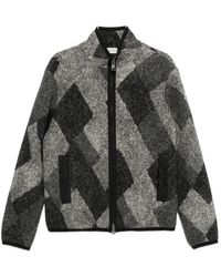 Moncler - Argyle-Check-Pattern Zip-Up Jacket - Lyst
