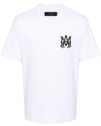 Amiri - T-shirt Met Logo-reliëf En Print - Lyst
