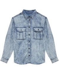 Isabel Marant - Tahisia Button-Up Denim Blouse - Lyst