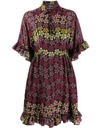 DSquared² - Floral Print Shirt Dress - Lyst