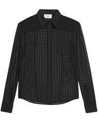 Ami Paris - Semi-Sheer Long-Sleeve Shirt - Lyst