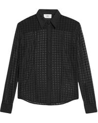 Ami Paris - Semi-Sheer Long-Sleeve Shirt - Lyst