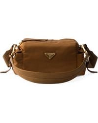 Prada - Explore Small Re-Nylon And Leather Shoulder Bag - Lyst