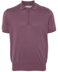 Canali - Zip-up Cotton Polo Shirt - Lyst