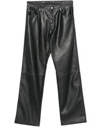 MM6 by Maison Margiela - Pantalones de piel con cinco bolsillos - Lyst