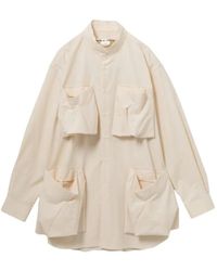 Comme des Garçons - Patch-Pocket Band-Collar Shirt - Lyst