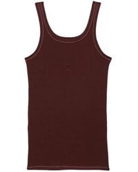 Baserange - Heart-Cutout Ribbed Tank Top - Lyst