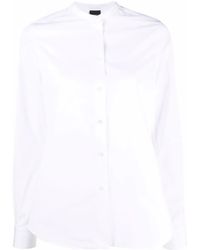 Aspesi - Band-Collar Cotton Shirt - Lyst