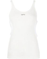 Off-White c/o Virgil Abloh - Swiss Cheese Cut-Out Ribbed Tank Top - Lyst
