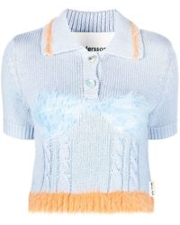 ANDERSSON BELL - Contrasting-border Knitted Pollo Shirt - Lyst