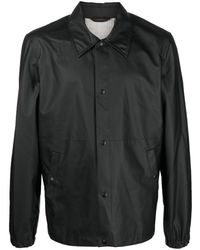 Helmut Lang - Logo-print Button-up Shirt Jacket - Lyst