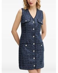 Guess - Button Pocket Shift Mini Dress - Lyst