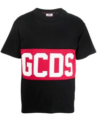 Gcds - T-Shirt mit Logo-Streifen - Lyst