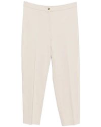 Marina Rinaldi - Button-Fastening Straight-Leg Trousers - Lyst