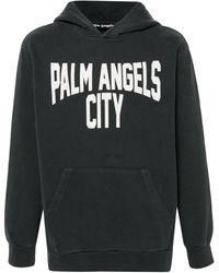 Palm Angels - Hoodie mit Logo-Print - Lyst