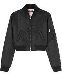 Versace - Padded Cropped Bomber Jacket - Lyst