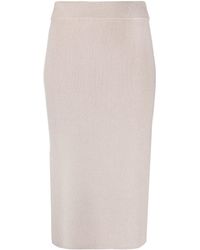 Izzue Ribbed-knit Pencil Skirt - Multicolour