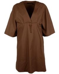 Seventy - Tassel-Detail V-Neck Mini Dress - Lyst
